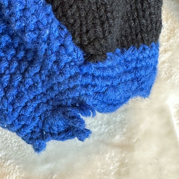 CASUAL CORNER Vintage 90s Hand Knit Patchwork Embroidered Sweater Novelty Size M - Picture 12 of 15